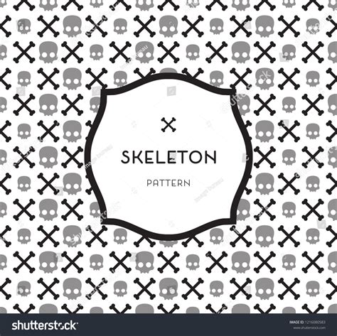 Skull Bones Pattern Stock Vector (Royalty Free) 1216080583 | Shutterstock