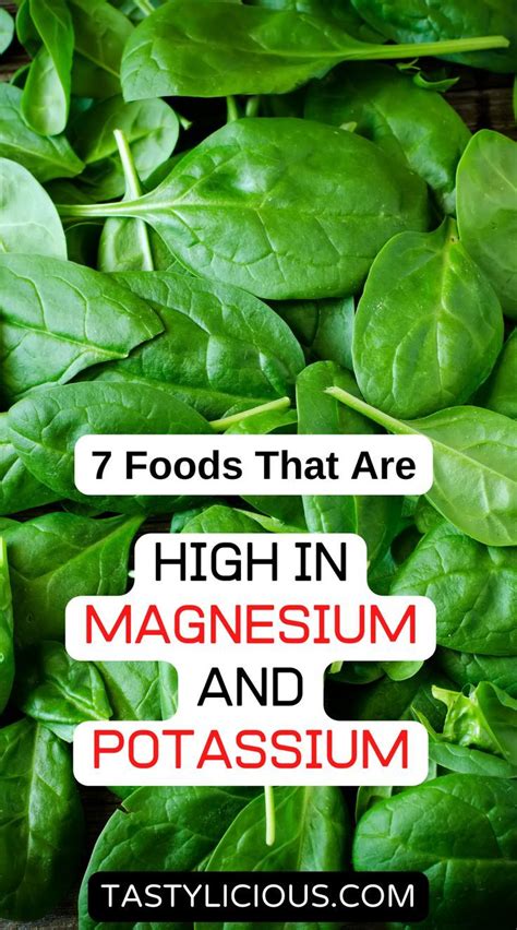 7 Foods That Are High in Magnesium and Potassium | Tastylicious! | High ...