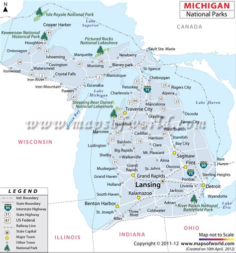 Michigan National Parks Map | Michigan State Parks Map