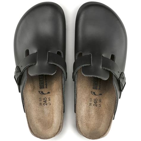 Birkenstock Boston Super Grip Leather Clog - Black | Garmentory