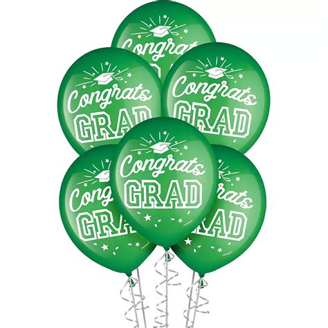 Congrats Grad Green Graduation Decorating Kit with Balloons | 2021 ...