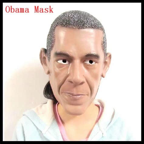 Free shipping U.S. President Barack Obama Celebrity Face Mask Latex Face Mask Obama Face Head ...