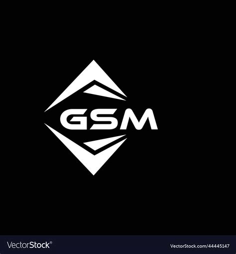 Gsm abstract technology logo design on black Vector Image