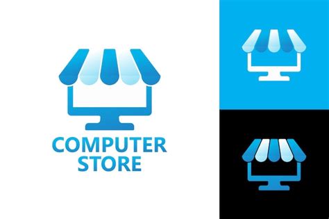 Premium Vector | Computer store logo template premium vector