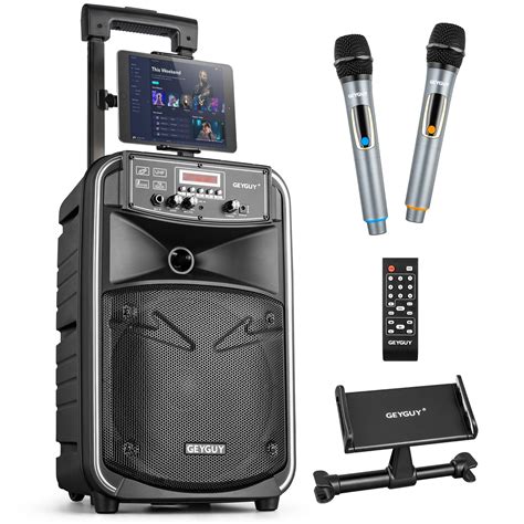 Portable Bluetooth PA System with Wireless UHF Microphone, 8 inch ...