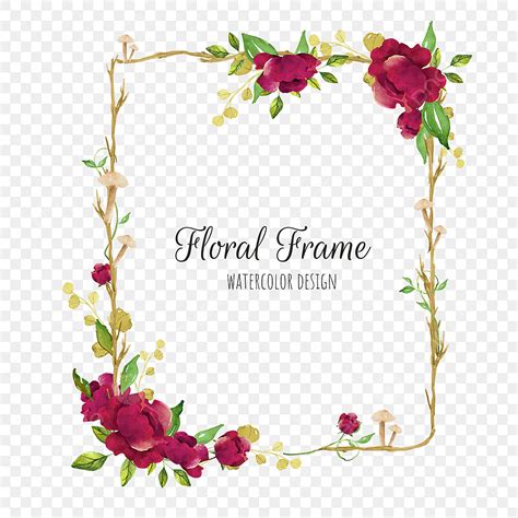 Flower Frame Vector Png