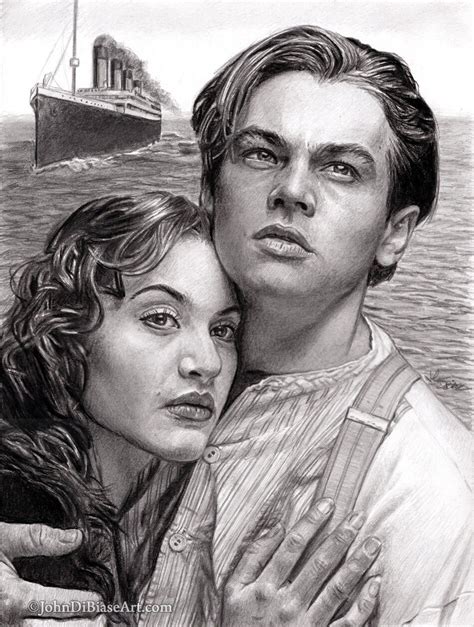 Titanic Jack Drawing Rose