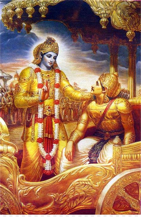 Download Krishna Arjun Kurukshetra War Wallpaper | Wallpapers.com