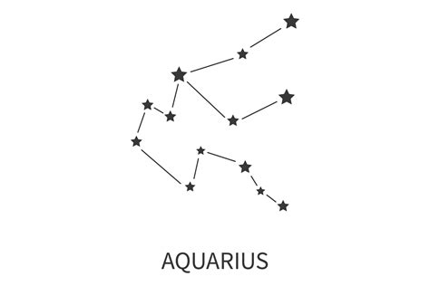 Aquarius Zodiac Sign. Star Constellation Graphic by vectorbum ...