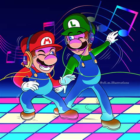 Disco Dancing Mario Bros. by ElimComics on DeviantArt