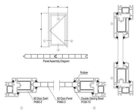 60mm Casement Door Series - UPVC Doors and Windows | China LESSO