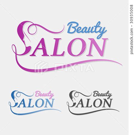 Beauty salon logo design with female face - Stock Illustration [30935008] - PIXTA