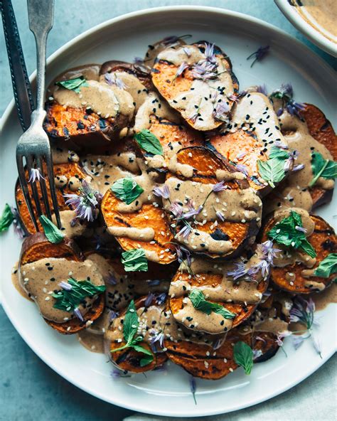 Grilled Sweet Potatoes with Chile Lime Tahini Sauce | The First Mess | Recipe | Grilled sweet ...