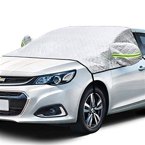 AstroAI Windshield Snow Cover Silver Car Snow Cover 4-Layer Protection for Snow, Ice, UV & Frost ...