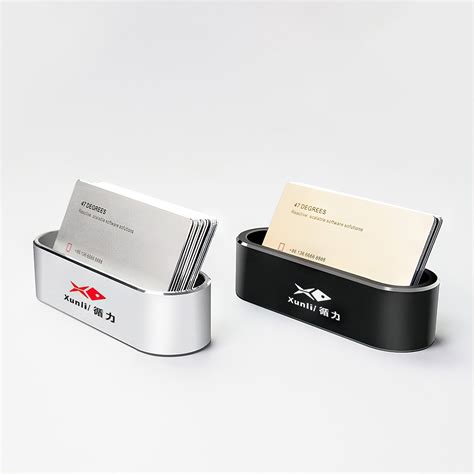 Aluminum Alloy Business Card Holder Office Desktop Business Card Displ ...