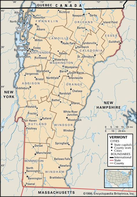 Geography Blog: Map of Vermont