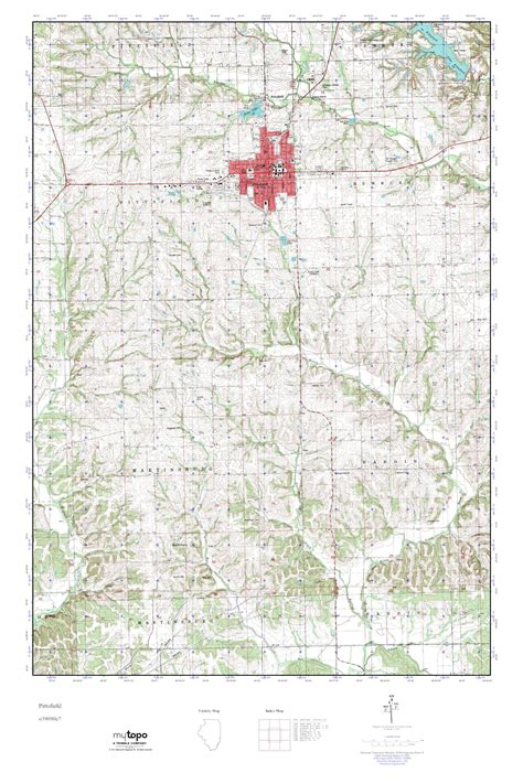 MyTopo Pittsfield, Illinois USGS Quad Topo Map