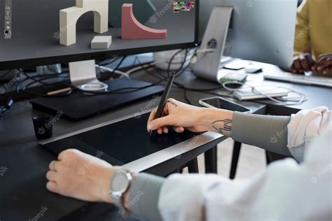 Premium Photo | Young woman working in an animation studio