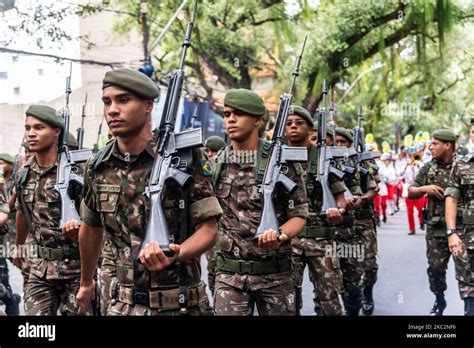 Salvador, Bahia, Brazil - September 07, 2022: Soldiers of the Brazilian ...