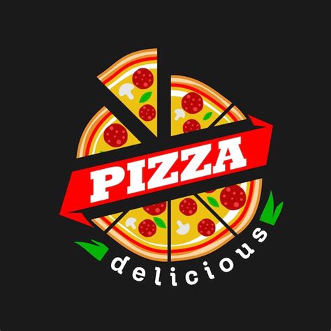 Pizza-logo-vektor | Premium-Vektor