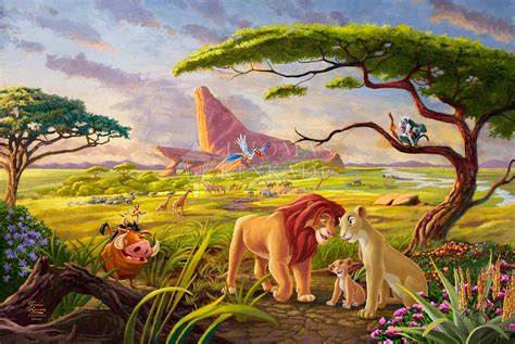 The Lion King Remember Who You Are, by Thomas Kinkade Studios - Village Gallery