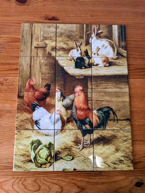 Farm Animals Ceramic Tile Mural Backsplash. | Etsy