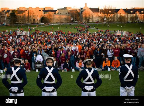 Scenes from the campus of Virginia Tech sight of a shooting masacre ...