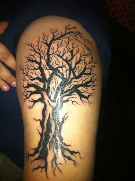 Oak tree tattoo, Family tree tattoo, Tree tattoo meaning