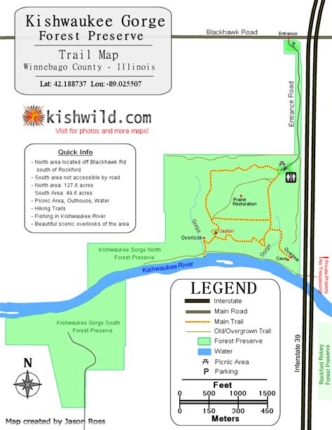 Kishwaukee Gorge Forest Preserve Map - Rockford IL • mappery