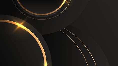 Luxury black and gold background. Abstract elegant rounded backdrop. 2299630 Vector Art at Vecteezy