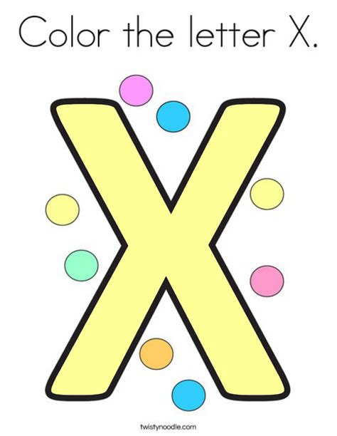 Color The Letter X Colorïng Page - Twïsty Noodle - The Letter X Fan Art (44172614) - Fanpop ...
