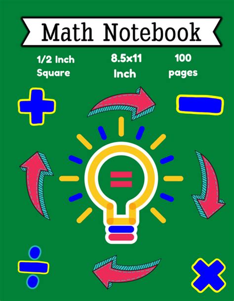 Math Notebook 1/2 Inch Squares - GN Press: Unleashing Creativity Through Books