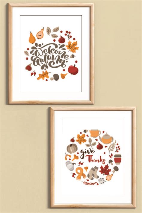 Pretty Printable Fall Wall Art for your Home, 5 Designs