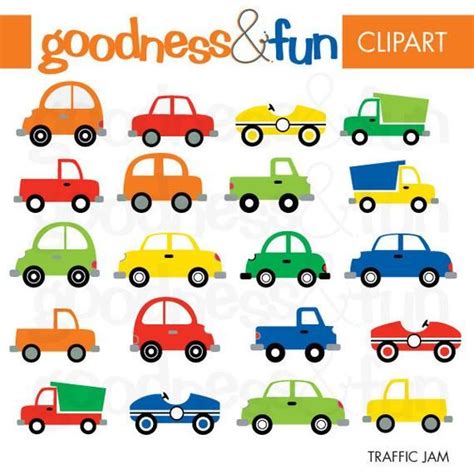 Traffic Jam Transportation Clipart Digital Cars & Trucks Clipart Instant Download - Etsy Canada ...