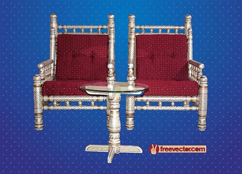 Antique Chairs And Table ai vector | UIDownload
