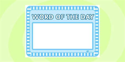 Word of The Day Display Poster | Word of the day, Words, English posters