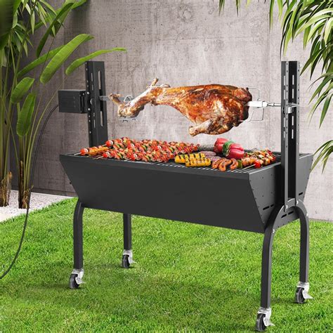 Electric Rotisserie BBQ Charcoal Smoker Grill Spit Roaster Outdoor ...