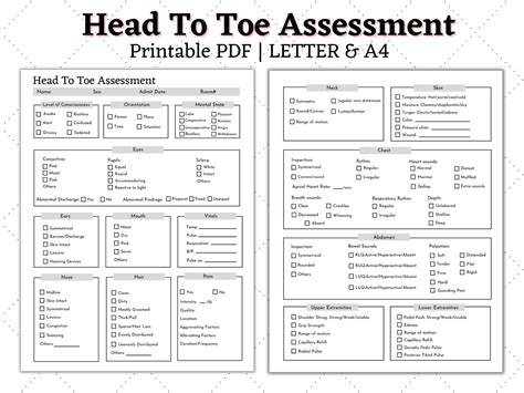 Nurse Report Sheet Template Head To Toe Assessment Checklist | ubicaciondepersonas.cdmx.gob.mx