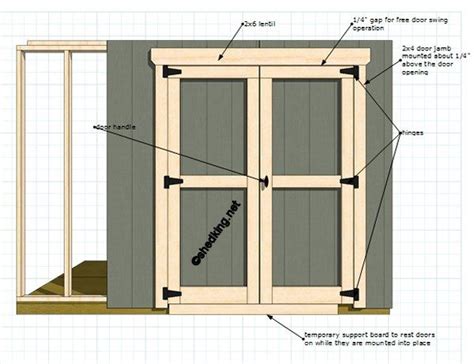 Double Shed Doors | Shed doors, Wood shed plans, Building a shed