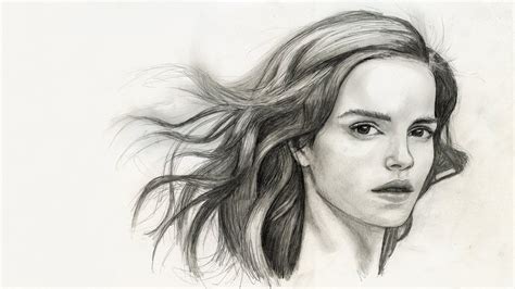 How to Draw a Realistic face - Time Lapse - EMMA WATSON - YouTube