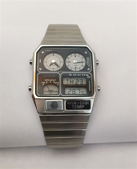 VINTAGE RETRO CITIZEN ANA-DIGI TEMP WATCH ANALOG DIGITAL JG2000-59F ...