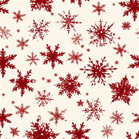 Premium AI Image | Red Winter Snowflake Pattern