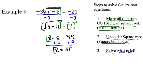 Algebra 1 Unit 9 Lesson 1: Solving Square Root Equations - YouTube