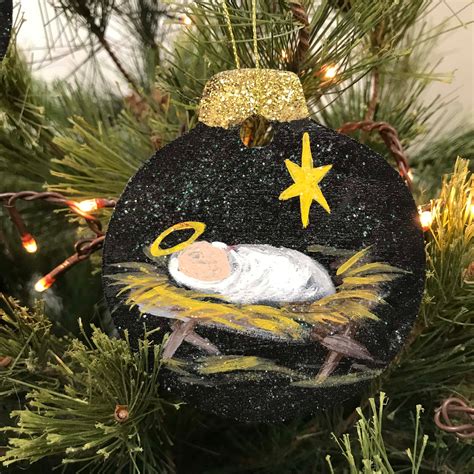 Baby Jesus ornament Hand painted religious Christmas decor | Etsy