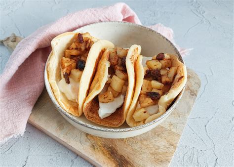 Pannenkoektaco's met appel | Koken&Bakken doe je zo