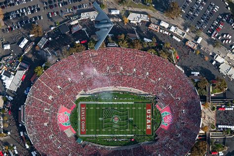 A B-2 Stealth Bomber Flies over the 108th Rose Bowl Game | West Coast Aerial Photography, Inc