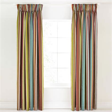 Multi Coloured Striped Curtains | Blue and white curtains, Bedroom ...