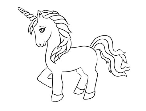 unicorn line drawing by Dave on Dribbble