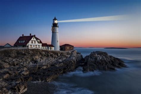 First Light At Portland Head Light Photograph by Susan Candelario ...