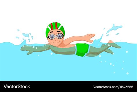 Boy Swimming Clipart